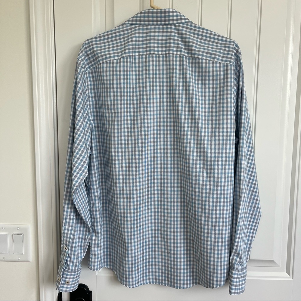 UNTUCKit Men’s Duras Purple Blue‎ Plaid Long Sleeve Button Down Large - Picture 3 of 6